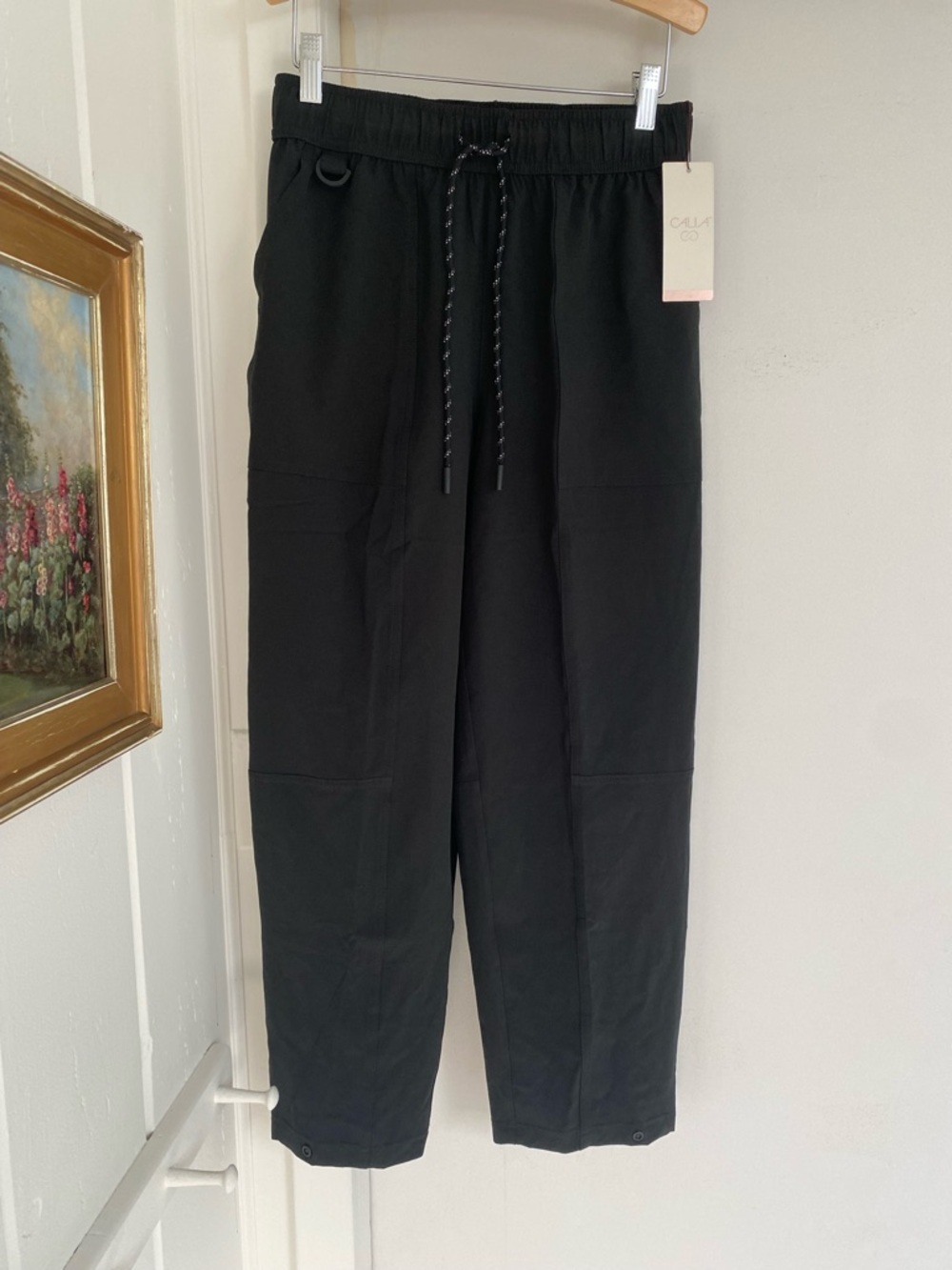 CALIA by Carrie Underwood Black Drawstring Jogger Pants XS 25” Inseam